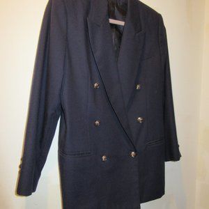 Jacket double breasted, navy blue,  size 8 medium